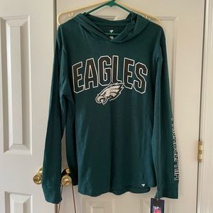 Philadelphia Eagles Fanatics Pullover Hoodie Shirt - Midnight Green - Large